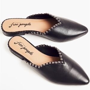 Free People NewPort Studded Mule Silver Studs